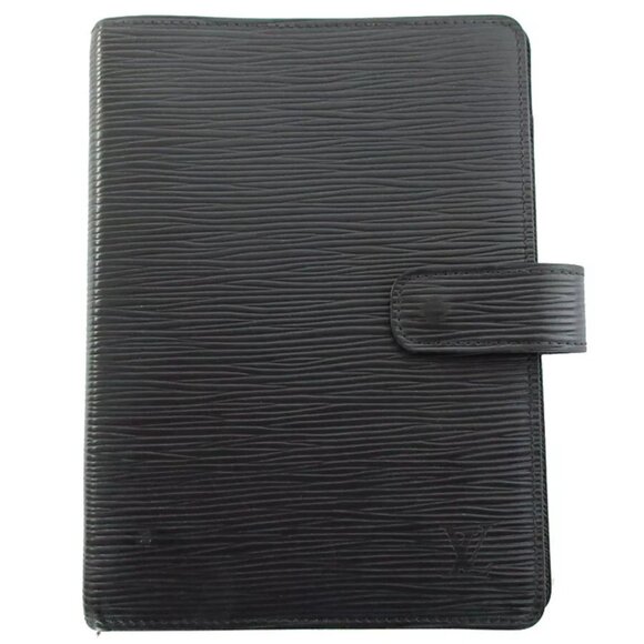 LOUIS VUITTON Epi AGENDA MM Agenda/Note Cover black Epi Leather - Picture 1 of 10